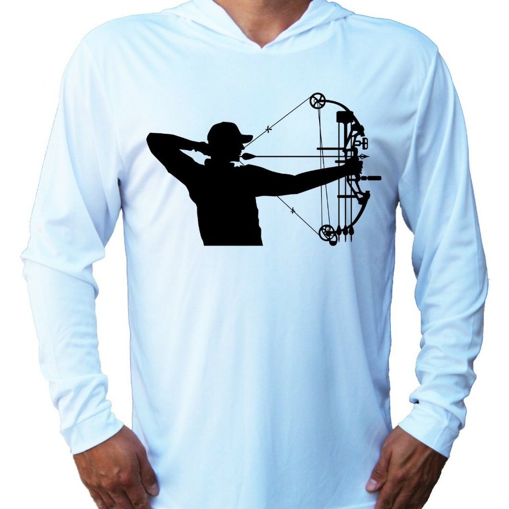 Bow Hunter Arrow UV Protected UPF 50 Long Sleeve Fishing Boat Water Sport Hood